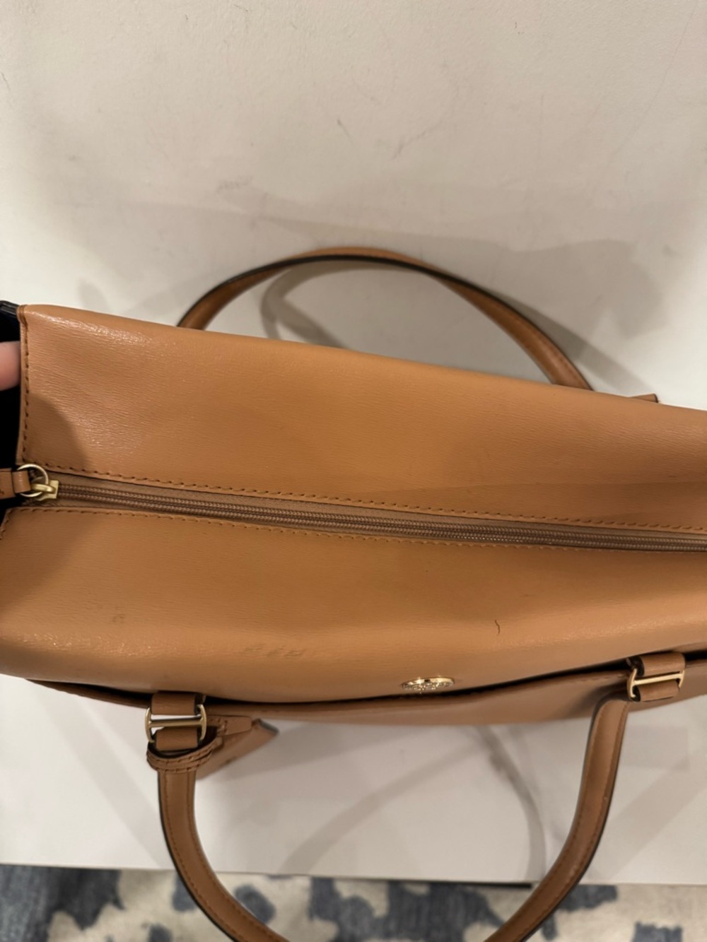 Tory Burch Parker Tan Leather Tote - Picture 7 of 14